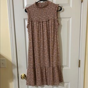 Maurices Floral Smocked Midi Dress - Brown